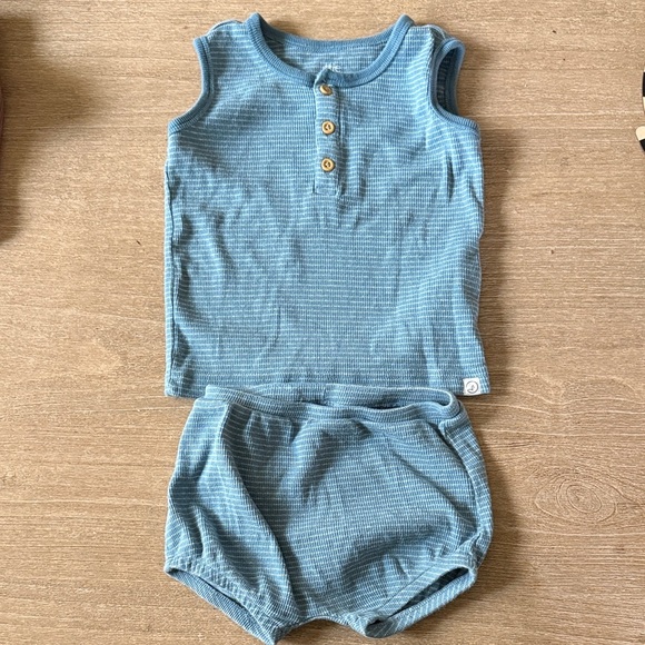 Little Planet Other - Stylish Blue Kids Sleeveless Set